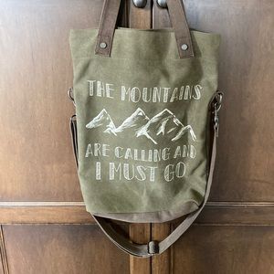 The Mountains are Calling Canvas Bag